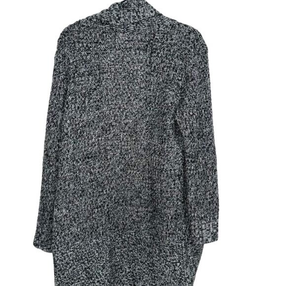 Bobbie Brooks Plus Size 2X Open Front Cardigan Sweater Black & White Knit - Picture 7 of 9